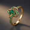 Celtic Knot™ Ring — 18K Yellow Gold | Emerald