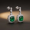 Enchanted Emerald™ Earrings — 18K White Gold | Diamond Accent