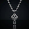 Celtic Cross™ Men's Pendant — 18K White Gold Necklace