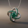 Celtic Knot™ Pendant — 18K White Gold | Emerald