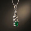 Celtic Magic™ Pendant — 18K White Gold | Oval Emerald
