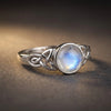 Celtic Mother™ Ring — 18K White Gold | Moonstone