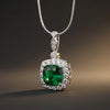 Enchanted Emerald™ Pendant — 18K White Gold | Diamond Accent